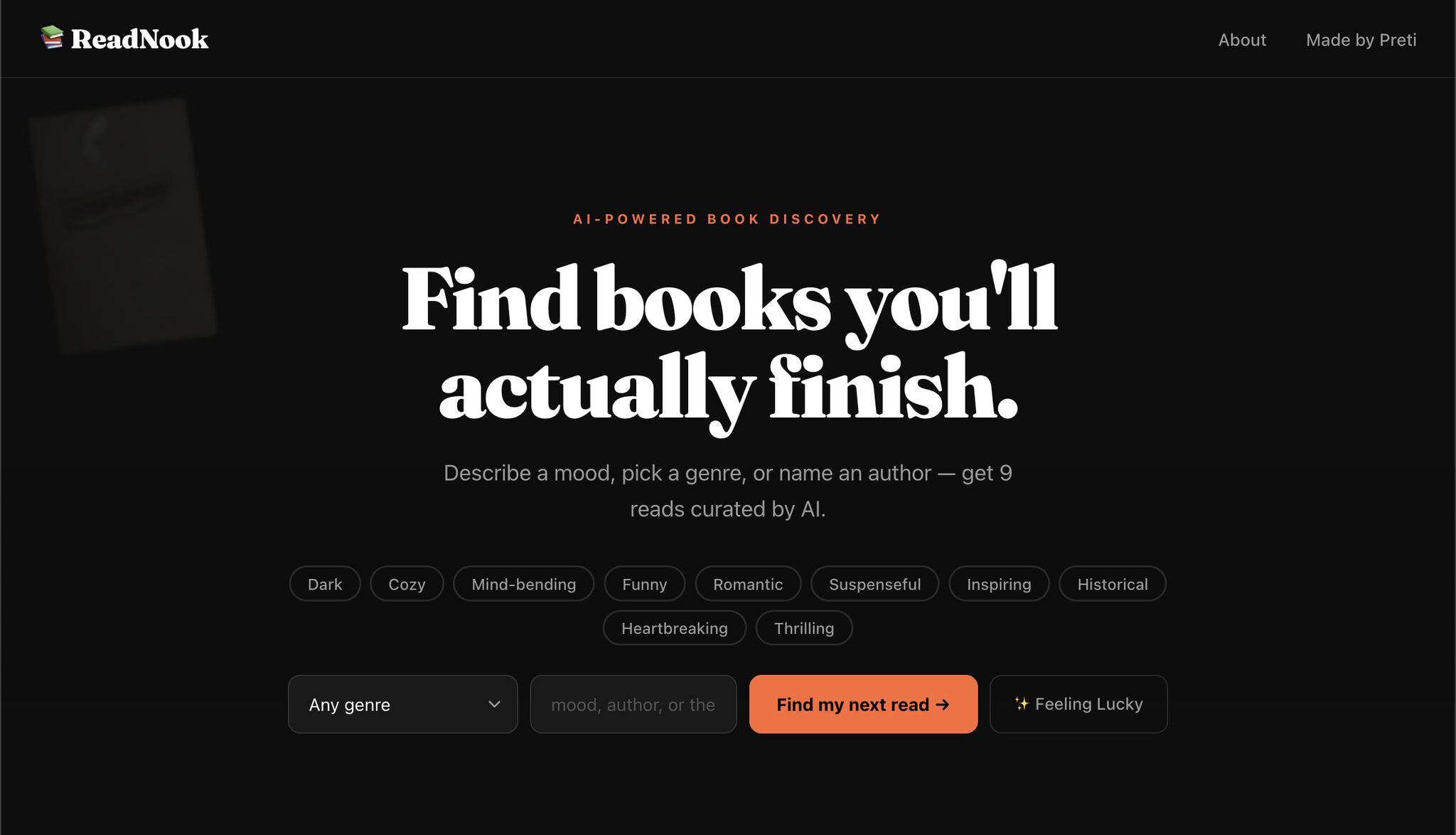 AI Book Finder App